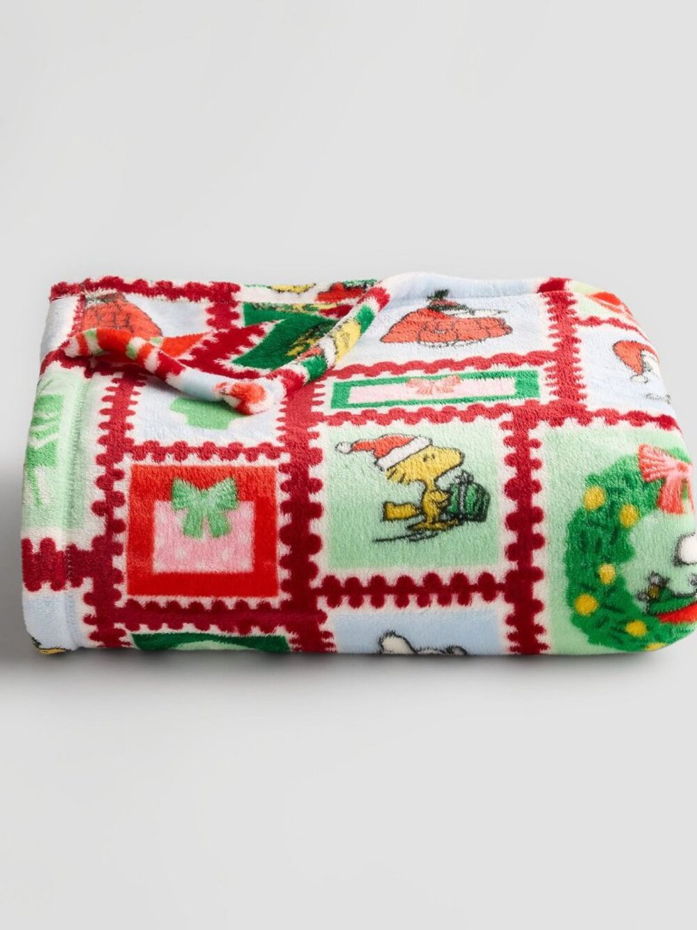 NEW PEANUTS SNOOPY & WOODSTOCK CHRISTMAS HOLIDAY PLUSH THROW BLANKET THE BIG ONE